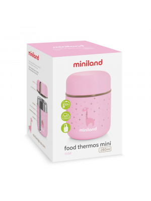 Miniland- Thermos portapappa mini rosa da 280ml